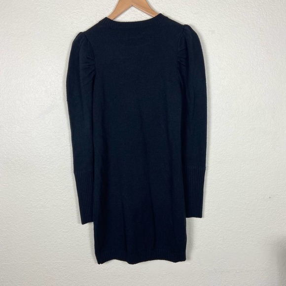 NEW Wayf Lola Puffy Sleeve Sweater Dress Black Knit Mock Neck Size XS $98 - Picture 7 of 8